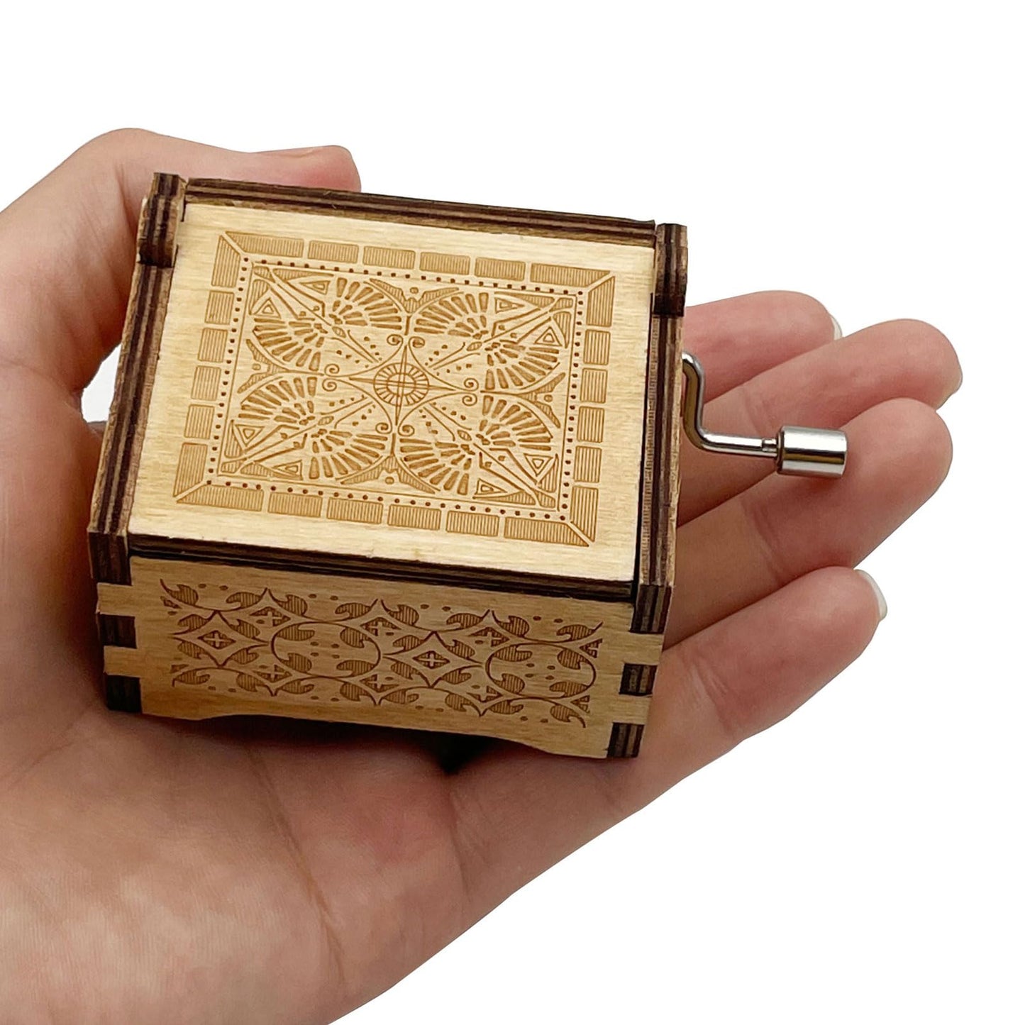 Trails Outdoor A Thousand Years Music Box Hand Crank Unique Wooden Musical Box Gifts for Christmas Birthday(A Thousand Years)