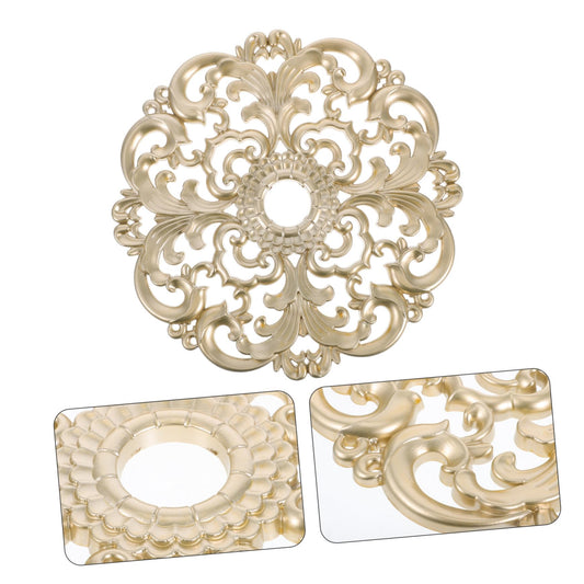 GRIRIW Living Room Chandelier Ceiling Lamp Flower Ceiling Light Plastic Carving Decorative Medallion European Style Light Decoration Medallion