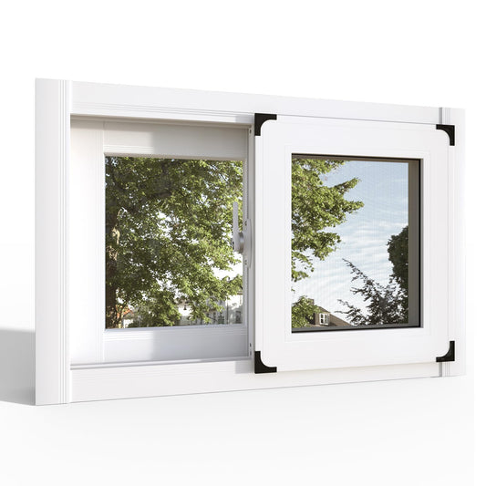 SHZYJBRY Basement Window for Houses, 15.75 x 23.62IN Aluminum Sliding Windows Replacment, Horizontal Replacement Window with Screen and Tempered Glass