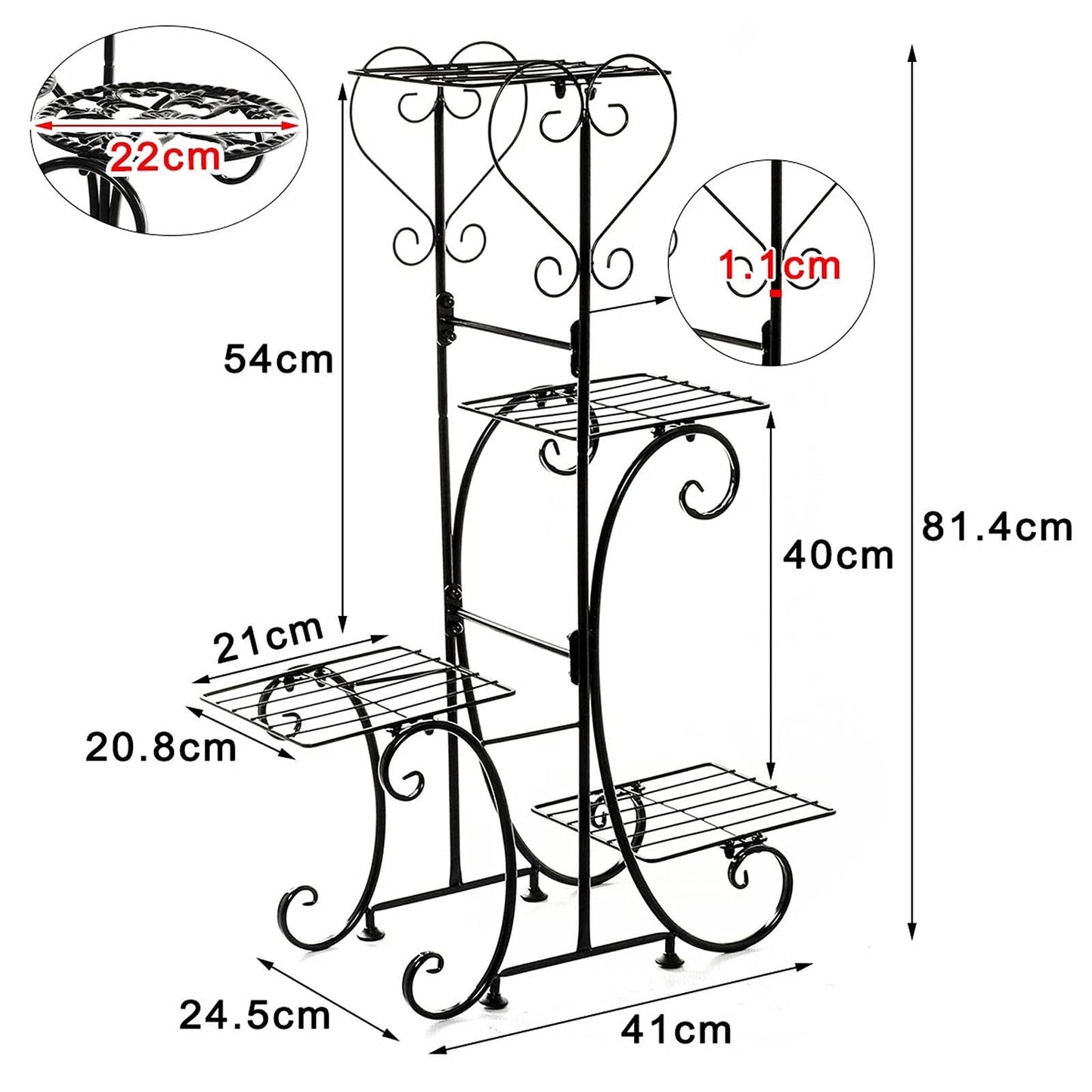 iumLeap Flower Stand Tricycle Plant Stand Flower Pot Cart Bicycle Holder Rack for Home Garden Patio Plant Stand
