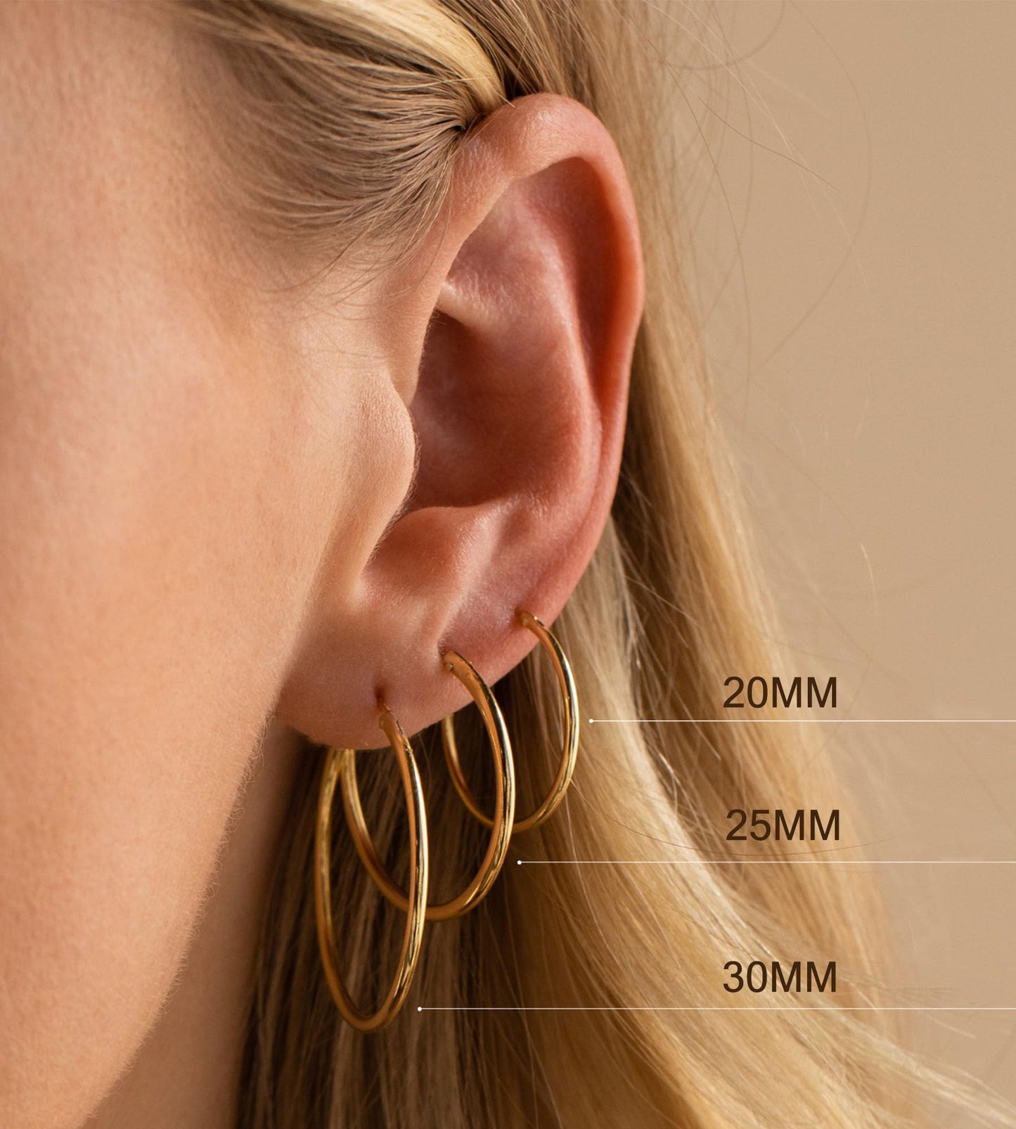 Gold Hoop Earrings Set for Women, 18 Pairs Hypoallergenic Statement Open Pearl Hoops Earring for Multipack, Gold Chunky Hoop Earrings for Women Trendy Jewelry (Gold-14K-12 Pairs)