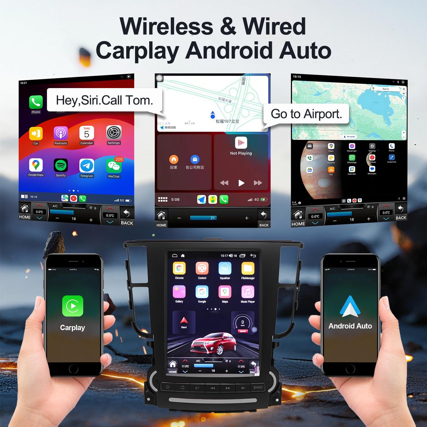 8-Core [4+64G] Car Radio for Acura TL 2004-2008, Android 13 9.7" Upgrated Car Stereo HD Touchscreen Tesla Style Head Unit, Carplay/Android Auto/GPS/AM/FM/Blutooth/Mirror Link/Voice Control