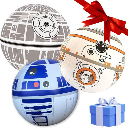 NINOSTAR Large Play Balls Set of 3 - Fun Indoor and Outdoor Gift, Size 14 Inches - Can Use for Play/Room Decor/Party Decor/Pool Inflatable Water Toys