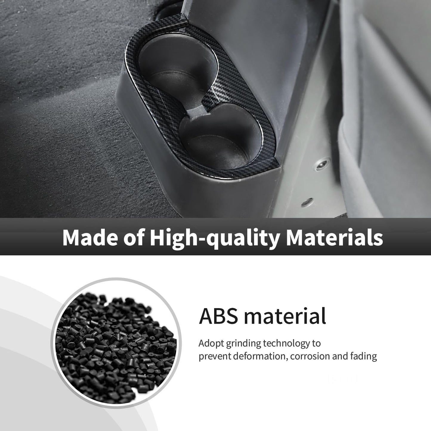 CheroCar Full Set Interior Decoration Trim Kit Fit for Jeep Wrangler JK 07-2010 Carbon Fiber Interior Accessories