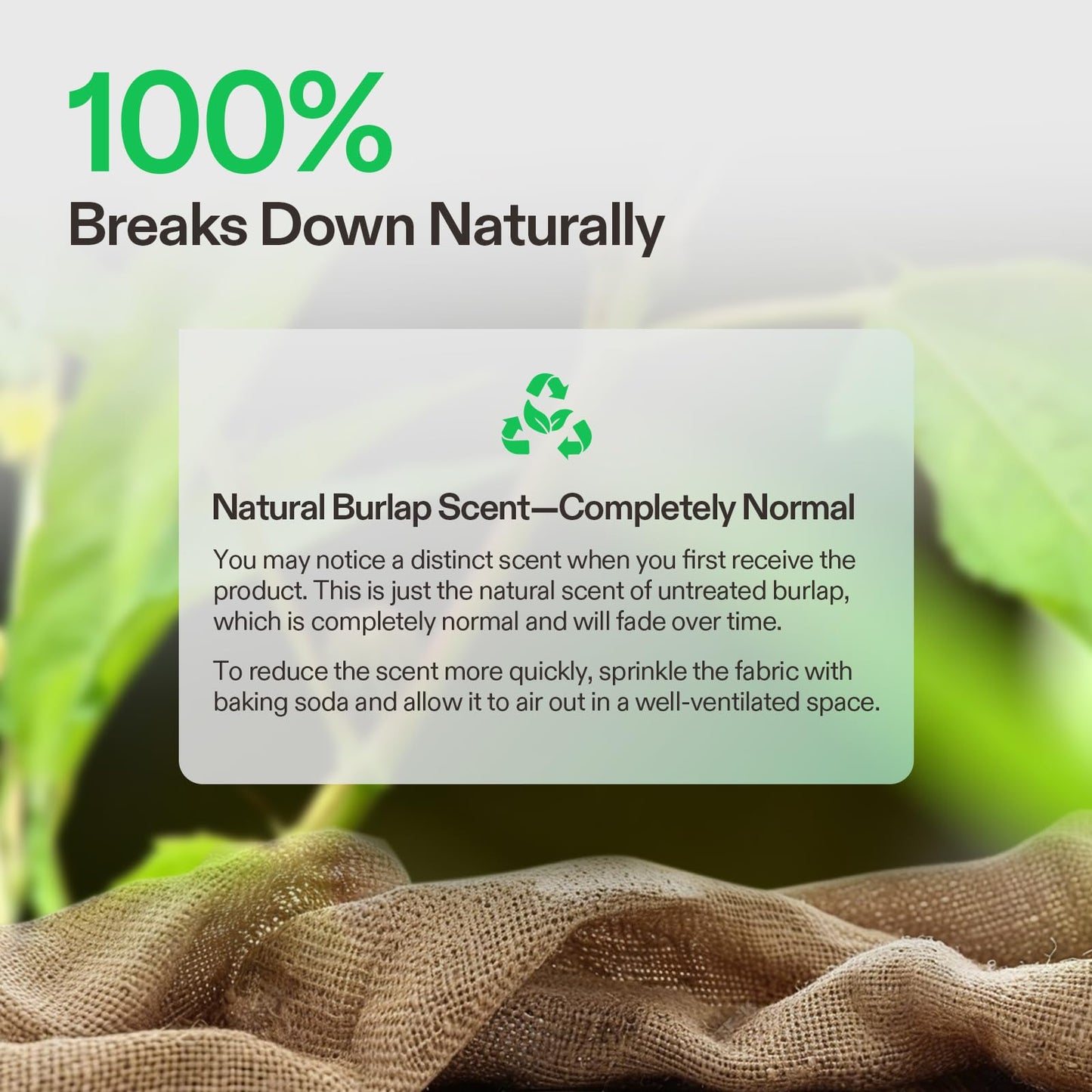 VIVOSUN 40 in x 30 ft Burlap Fabric, High Density Natural Jute Fiber, Multipurpose Burlap for Gardening, Outdoor Plant Care, Weed Barrier, DIY Crafts, and Decoration