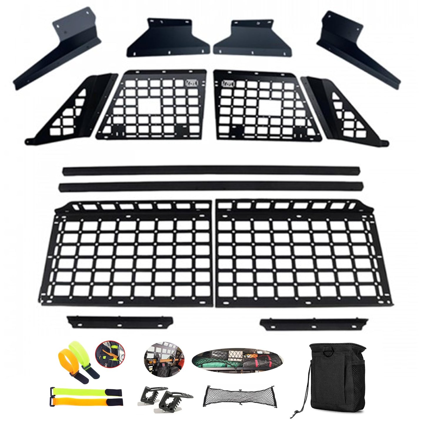 ITrims Storage Molle Panel for Toyota Prado Land Cruiser LC250 2024 2025 / Lexus GX550 Accessories Interior Trunk Organizer Cargo Rack Basket Shelf Luggage Storage Box Carrier Hanging Boards