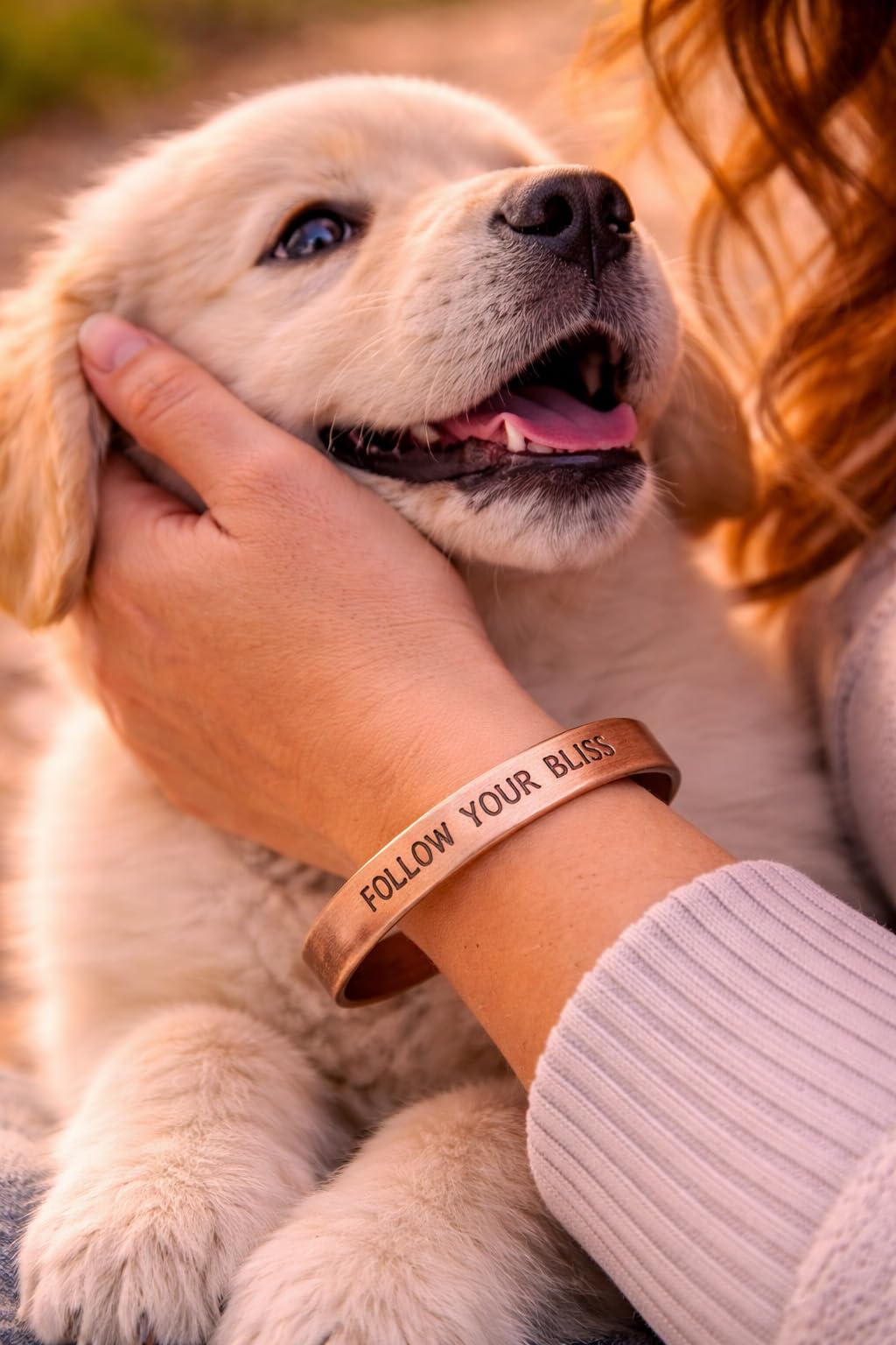 Touchstone Inspirational Copper Engraved Magnetic Bracelets for Women-Personalized Jewelry Gifts for Best Friend/Mom/Daughter/Sister - Adjustable Bracelet in a Gift Box Follow Your Bliss