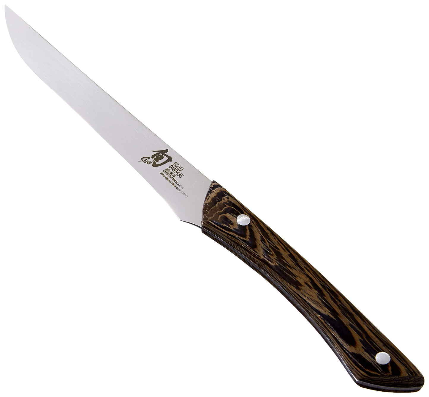Shun Shima Natural 4-Piece Steak Knife Set, 5" Shima Steak Knives, Handcrafted Japanese Knife Set in Presentation Box, Japanese AUS8A Stainless Steel Blades, Tagayasan Handles