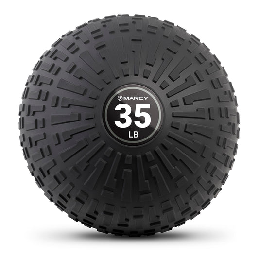 Marcy 35 lb Slam Ball Dead Weight, Sand-Filled Medicine Ball with Durable PVC Shell & Textured Grip – Non-Bounce Workout Ball for Slams, Tosses, Core & Full Body Training MCSB-035