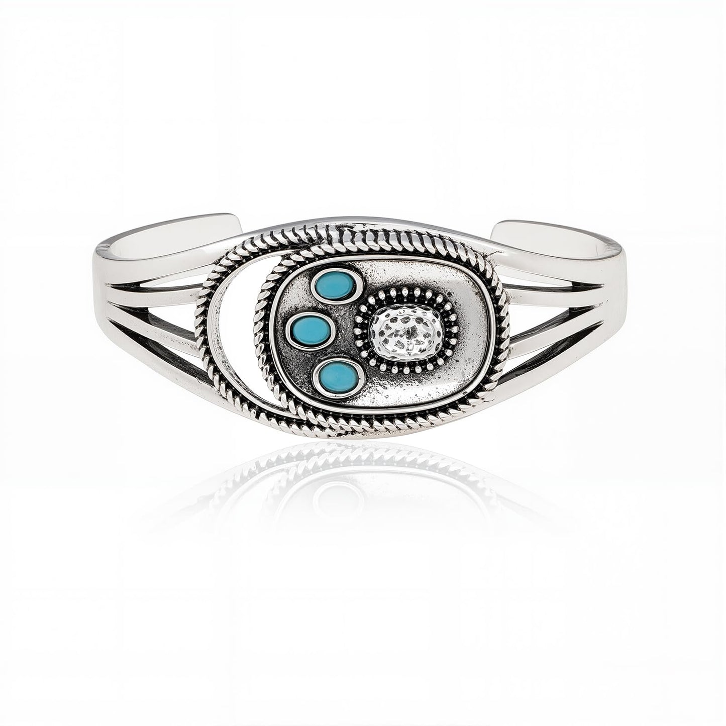 Montana West Rustic Couture's Jewelry Western Turquoise Cuff Bangle Bracelet Bohemian Vintage Elastic for Women Cowgirl RCW-02-110TQ