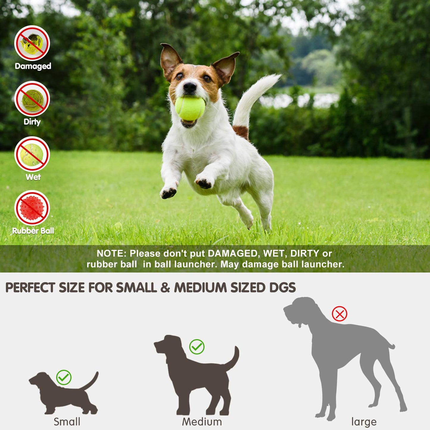 Automatic Dog Ball Thrower with 3 Interactive Tennis Balls, Electric Pet Dog Ball Launcher Interactive Dog Toy,Adjustable Distance Settings for Indoor and Outdoor Play