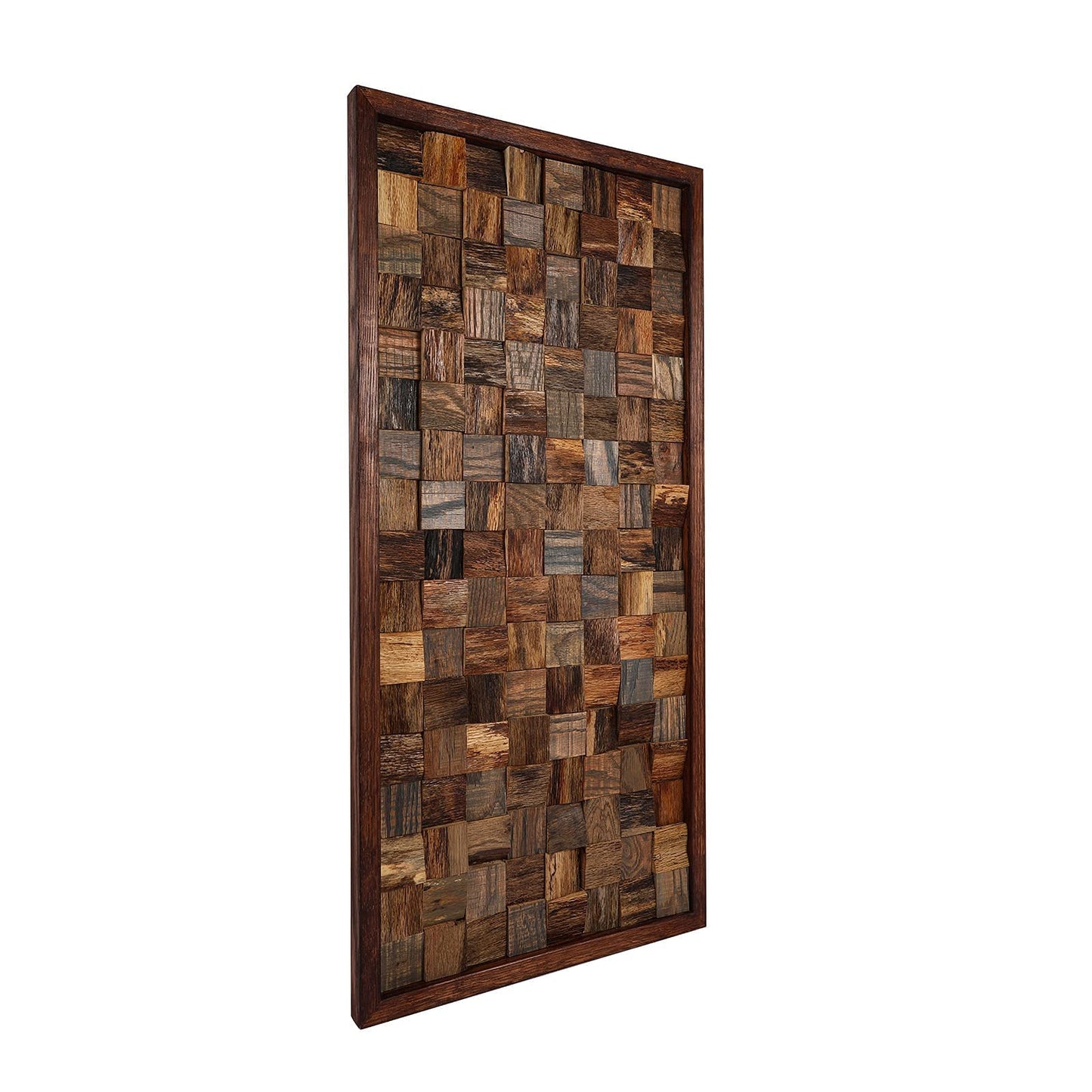 CONSDAN Wood Wall Decor | USA Grown Hardwood, Rustic Wooden Wall Art, Home Decorations for Living Room and Bedroom Aesthetic, Framed and Ready to Hang, Rustic, 36" x 18"