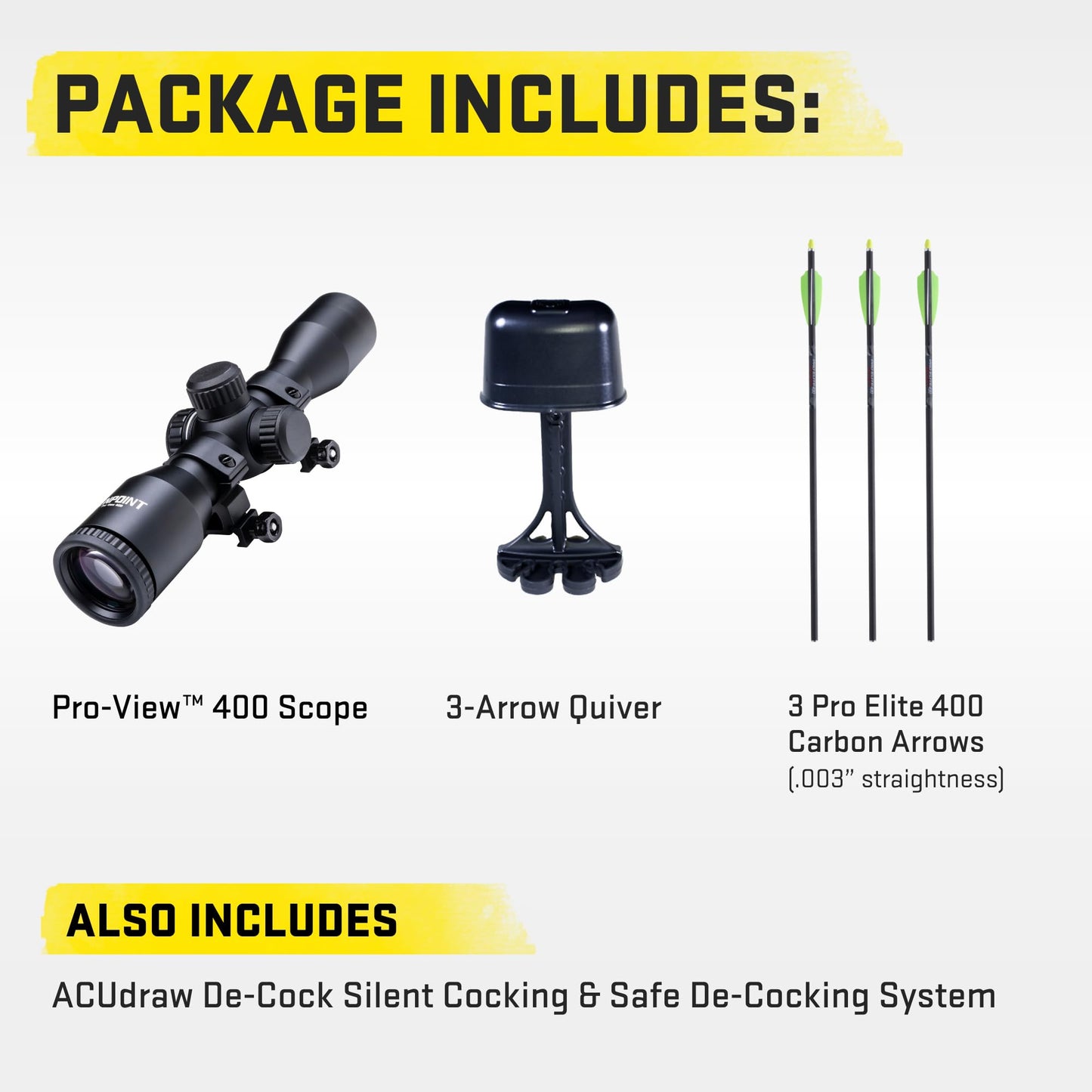 TenPoint Titan X De-Cock, Vektra - 400 FPS - Our #1-Selling Crossbow - Equipped with Pro-View 400 Lighted Scope + ACUdraw De-Cock System
