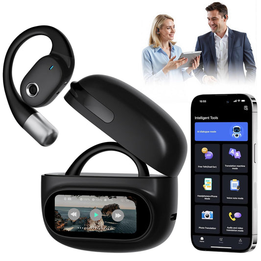 AI Translation Earbuds Real Time,164 Language Translator EarBuds with LED,Bluetooth 5.4 Translation Headphones, Audifonos Traductores de Inglés Español,70H Translating Device for Business Travel Study
