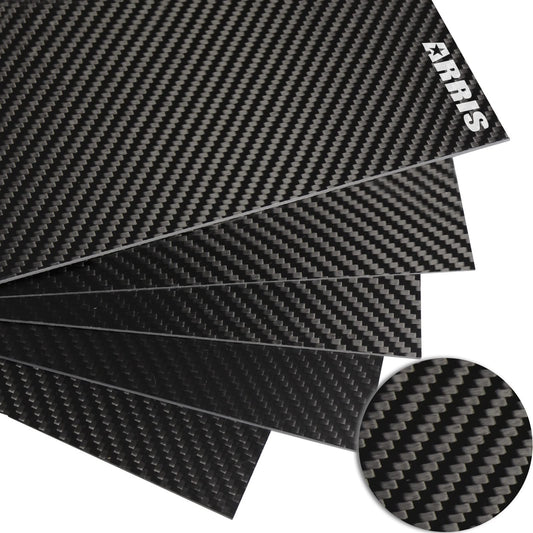 ARRIS 400x500x 5mm Carbon Fiber Sheet, 0.5mm 1mm 1.5mm 2mm 2.5mm 3mm 4mm 4.5mm 6mm Thickness Available 3K Carbon Fiber Plate Twill Matte Pannel Sheets