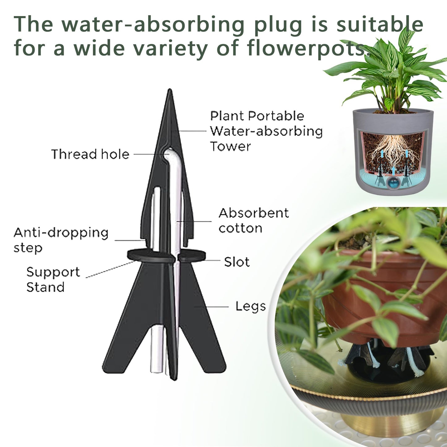 GreenShip 4-Pack Patented Self-Watering Spikes – DIY Plant Watering System for Indoor Plants, Fits Grower Pots, Reuse Containers, Automatic Self-Watering Stakes (Small)
