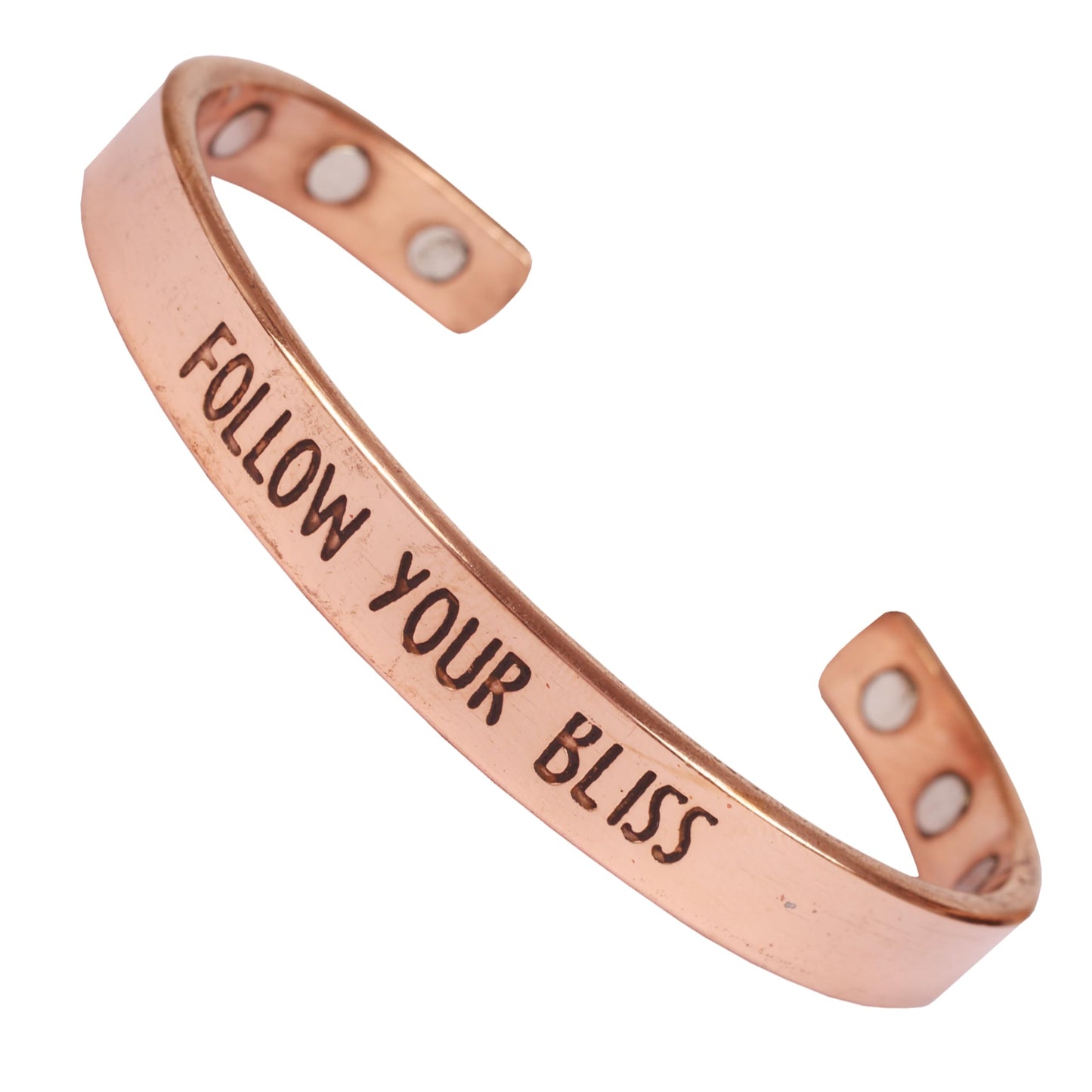 Touchstone Inspirational Copper Engraved Magnetic Bracelets for Women-Personalized Jewelry Gifts for Best Friend/Mom/Daughter/Sister - Adjustable Bracelet in a Gift Box Follow Your Bliss