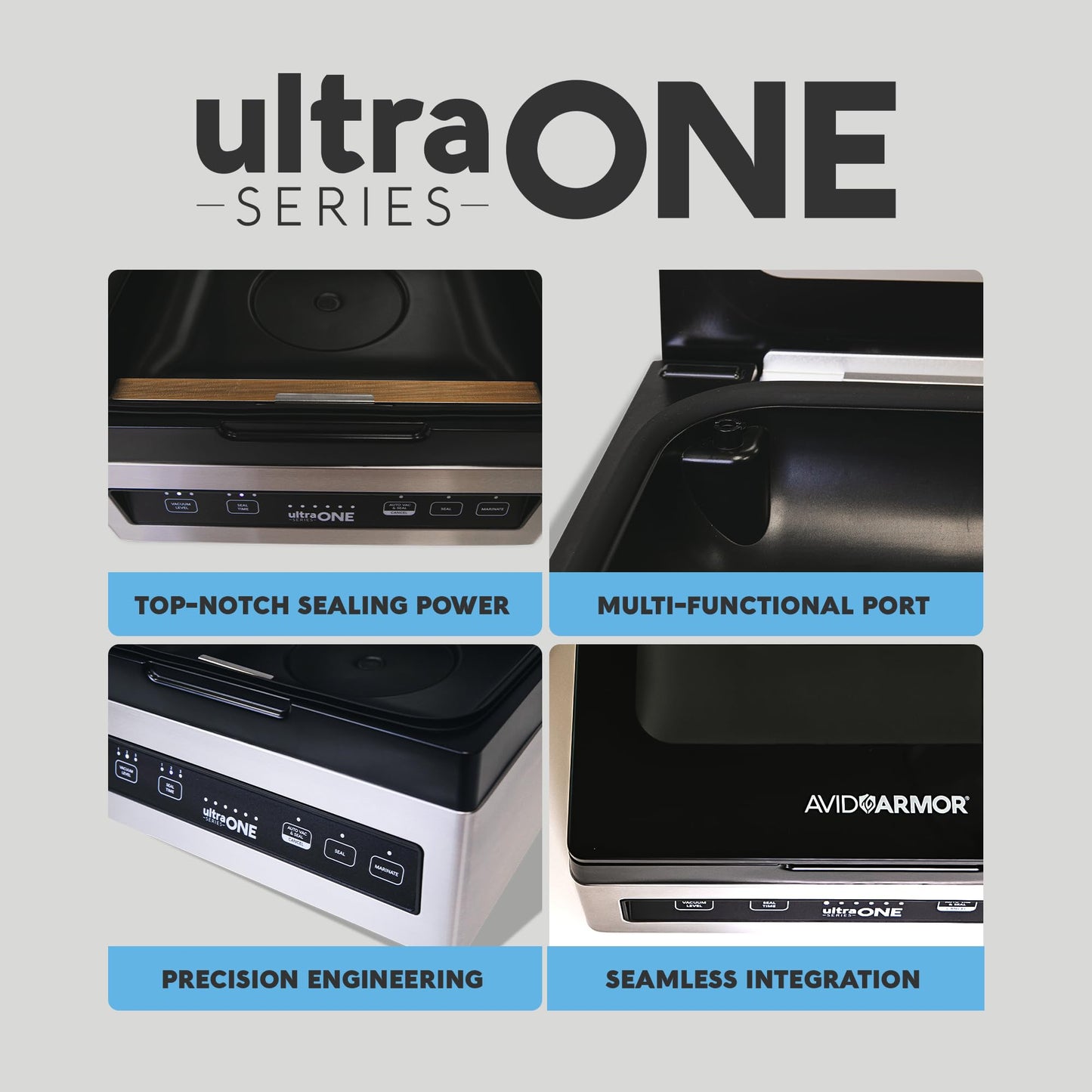 Chamber Vacuum Sealer Machine USV1 Ultra SeriesONE, Food Sealer for Wet Foods, Meat Sealers, Packing Machine, Compact Vacuum Chamber Sealer with 10-Inch Vacuum Sealer Bar - Avid Armor