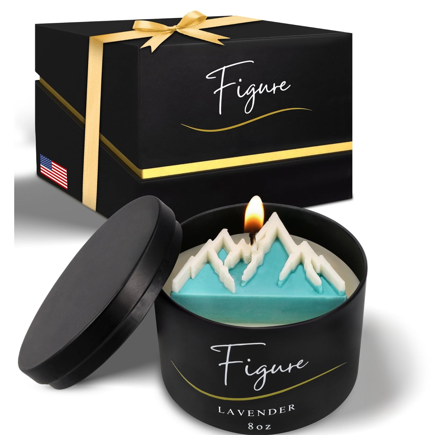 Mountain Lavender Scented Candle – All Natural Aromatherapy for Women, Men, Camping, Outdoor Use | Made in USA | Beeswax & Soy Wax | Rustic Cabin & Farmhouse Decor | Premium Gift Box