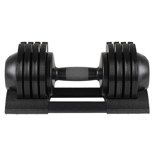CuisinSmart Adjustable Dumbbell 52LB Free Dumbbell Weight Adjust with Handle Ideal for Full-Body Home Gym Workouts 14.70 x 8.07 x 7.68INCH Black