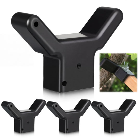 Yungyan 4 Pcs Tree Support, Plastic Fruit Branch Support Device Tree Brace Prevent Them from Breaking for Vineyards Ornamental Gardens Orchards Fits on Standard 1.57 x 1.57 Inch Lumber (Black)