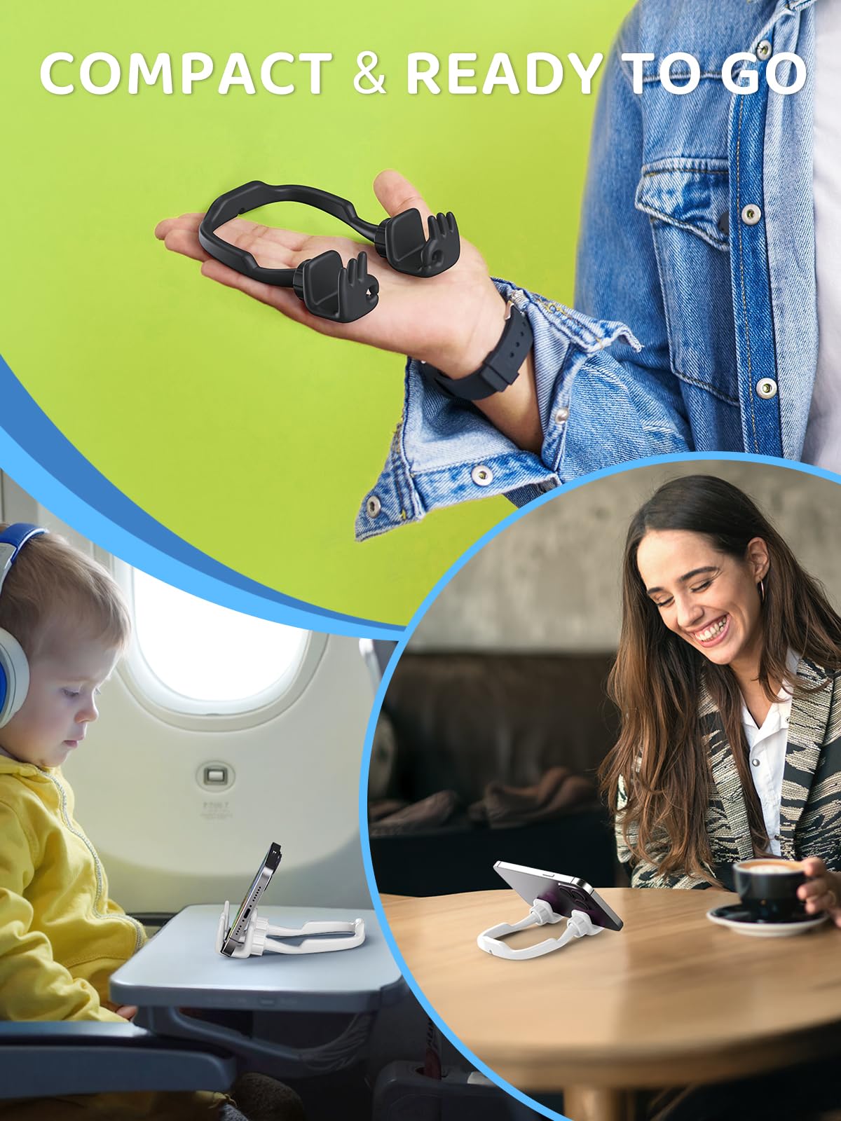 Funny Gifts for Teen Boy Kid Man Woman Cell Phone Stand: 2 Pack Gifts for Easter Girl Son Dad Husband OK Hand Phone Holder for Desk Office Birthday Cool Gadget Stocking Stuffers Who Have Everything