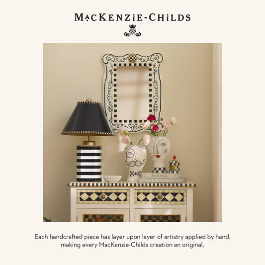 MACKENZIE-CHILDS Doodles Desk Clock, Decorative Tabletop Clock for Home or Office
