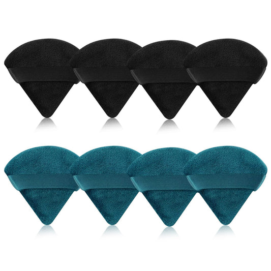 8 Pieces Triangle Powder Puff Face Soft Triangle Makeup Puff Velour Cosmetic Foundation Blender Sponge Beauty Makeup Tools