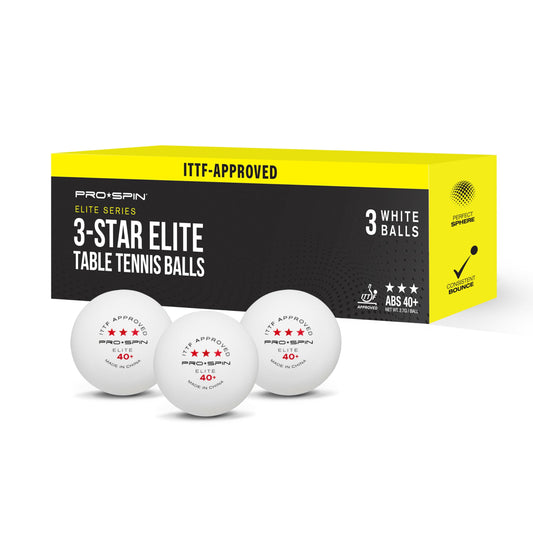 PRO-SPIN Ping Pong Balls – 3-Star ITTF-Approved Premium Table Tennis Balls | High-Performance 40+ ABS Professional Quality for Indoor & Outdoor Play (Pack of 3)