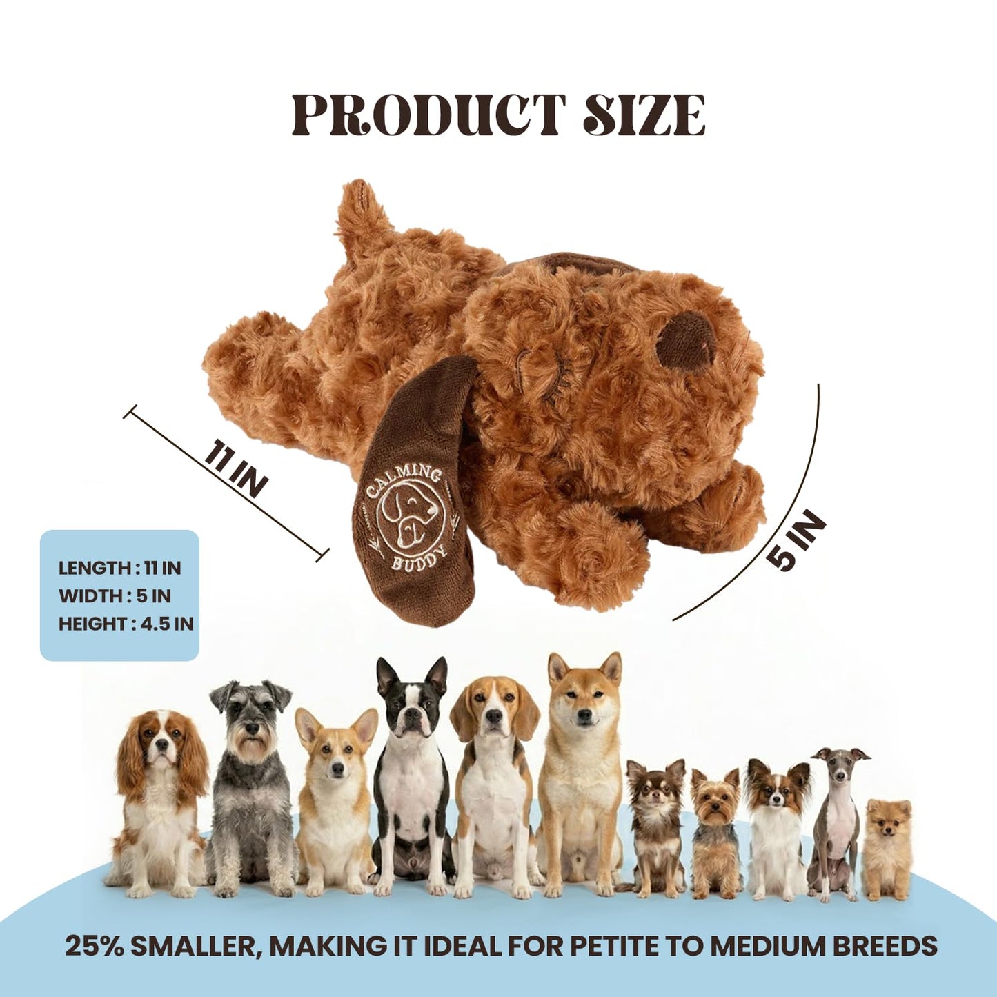 calming buddy - Little Buddy Kit - Puppy Hearbeat Toy for Small Puppy, Anxiety Relief with Reusable Heat Pack and Lavender, Sleep Aid for Dogs, Plush Comfort Toy, Includes Blanket & Squeaky Toy