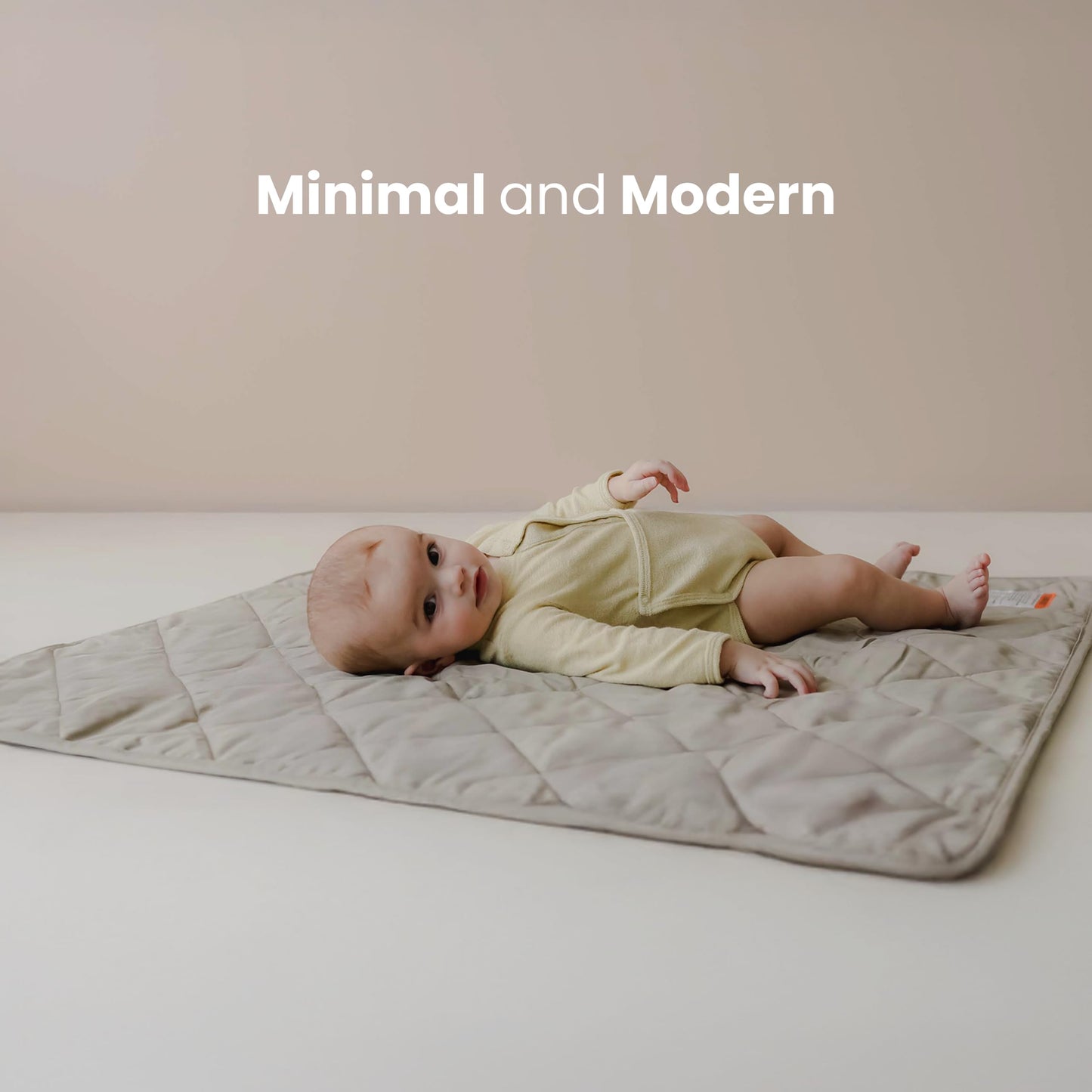 Snuggle Me® 2-in-1 Baby Play Mat - 100% Organic Cotton Baby Mat for Floor Play, Quilted, Foldable Playmat with Matching Tote Bag Included, Safety Certified & Machine Washable (37" x 37") - Slate