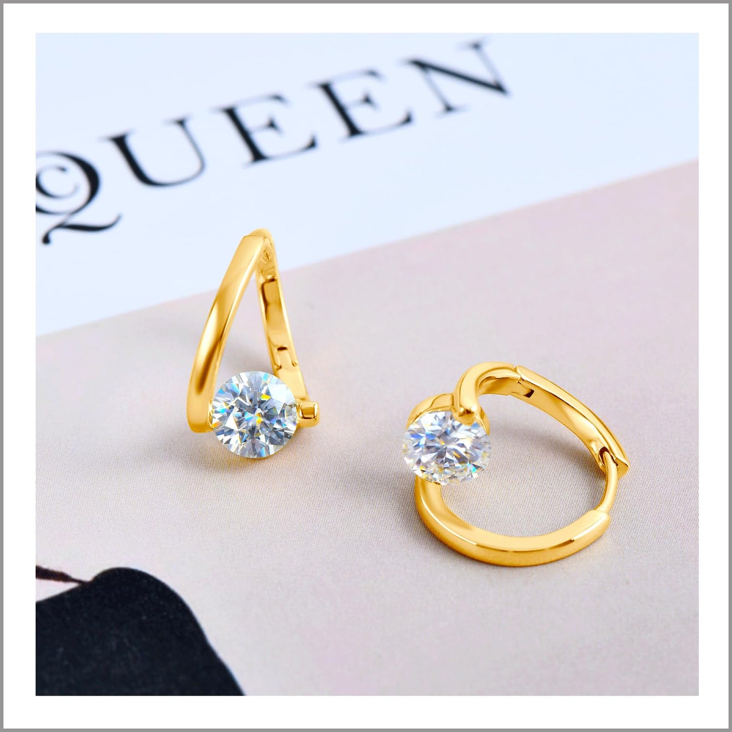 Lymphatic Germanium Earrings Lymphatic Drainage Earrings Atheniz Lymphatic Earrings Cubic Zirconia Earring Lymphatic Hoop Earrings for Women (gold+silver)
