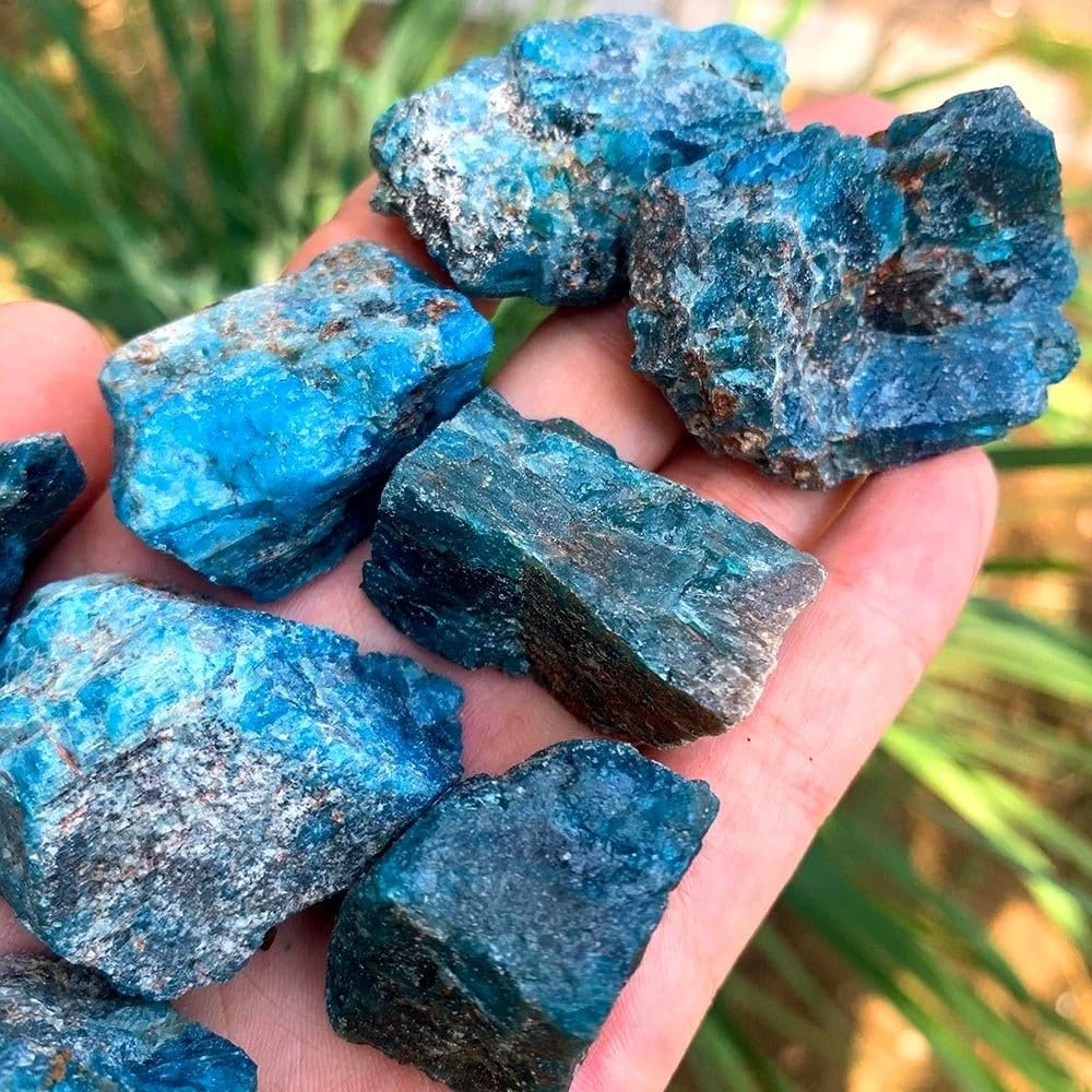 Zenkeeper 1Lb Apatite Crystal Stone Natural Raw Stones & Fountain Rocks for Tumbling, Cabbing, Polishing, Wire Wrapping, Wicca & Reiki Crystal Healing