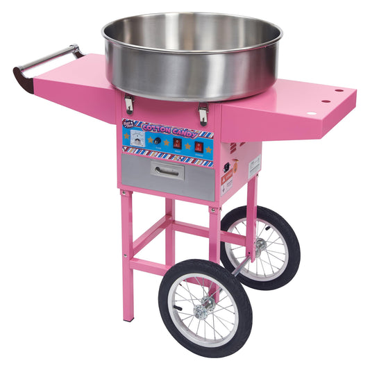 Winco Commercial-Grade Cotton Candy Machine with Cart, 1080w