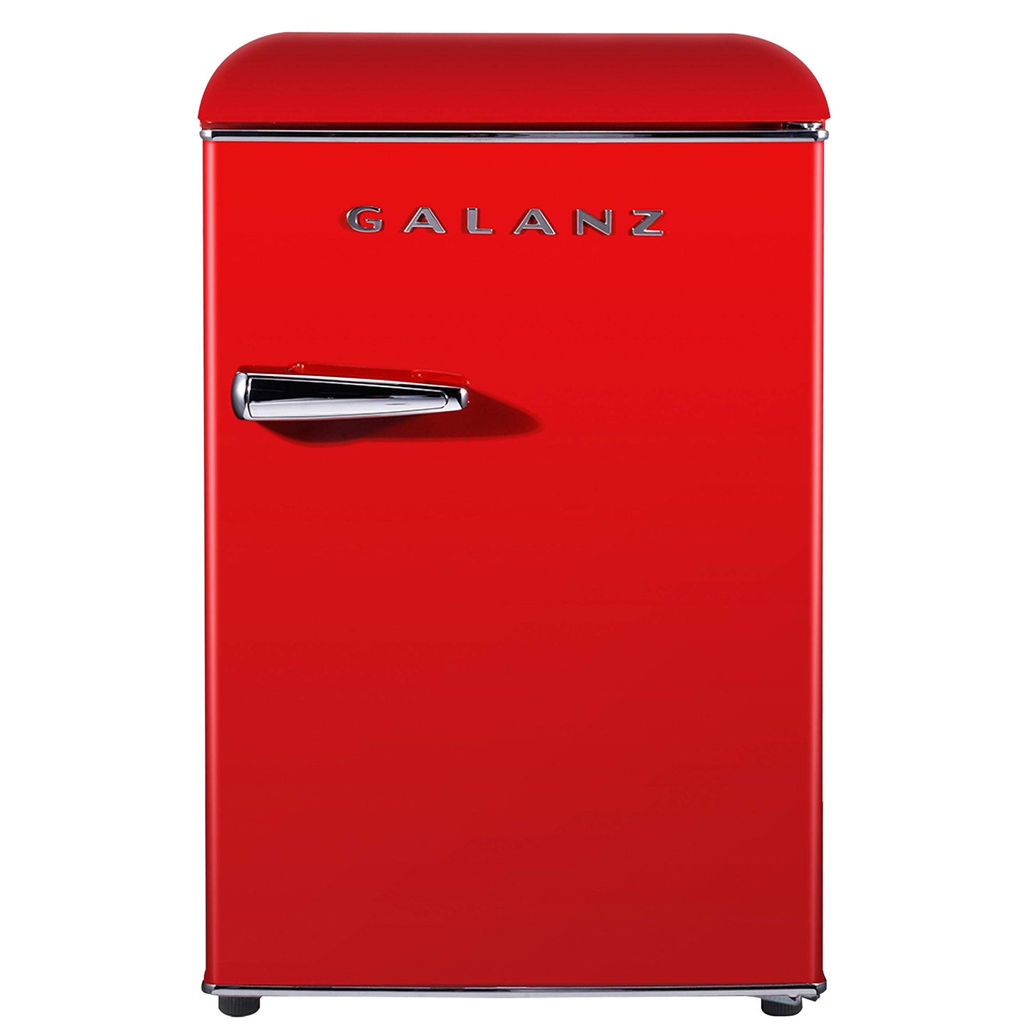 Galanz GLR25MRDR10 Retro Compact Refrigerator, Mini Fridge with Single Doors, Adjustable Mechanical Thermostat with Chiller, Red, 2.5 Cu Ft