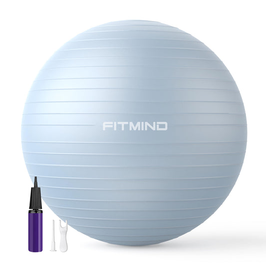 FITMIND_ Extra Thick Exercise Ball Yoga Ball 22in/26in/30in for Workout Pregnancy Stability,Anti-Burst and Slip Resistant Swiss Ball with Pump for Yoga, Pilates, Fitness,Birthing,Physical Therapy