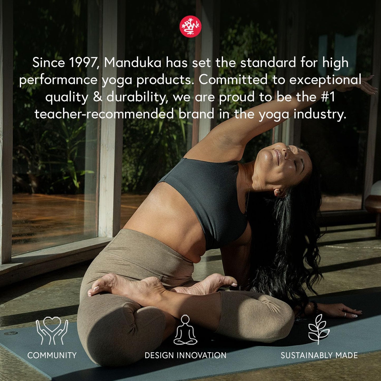 Manduka GRP Adapt Travel Yoga Mat 71" - 1.5mm | Foldable & Travel friendly | Ultimate Grip | Sweat ready for Any Style of Yoga | 71 x 24 x 1/16 inches | Carbon