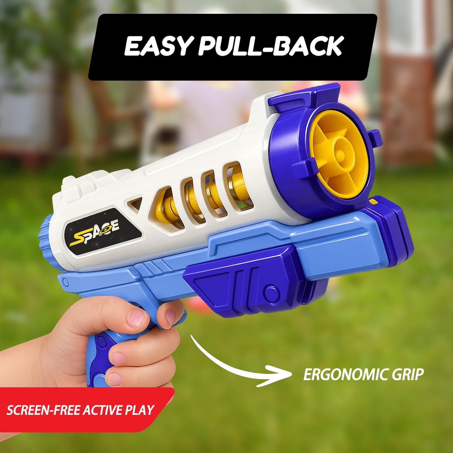ROHSCE Flying Disc Launcher Toy for Kids Boys Girls 3-7 Year Old - Outdoor Rocket Shooter Game, Interactive Cat Dog Chase Toys, Indoor Activity Gifts for Toddlers Age 4-6 4-8 5-7