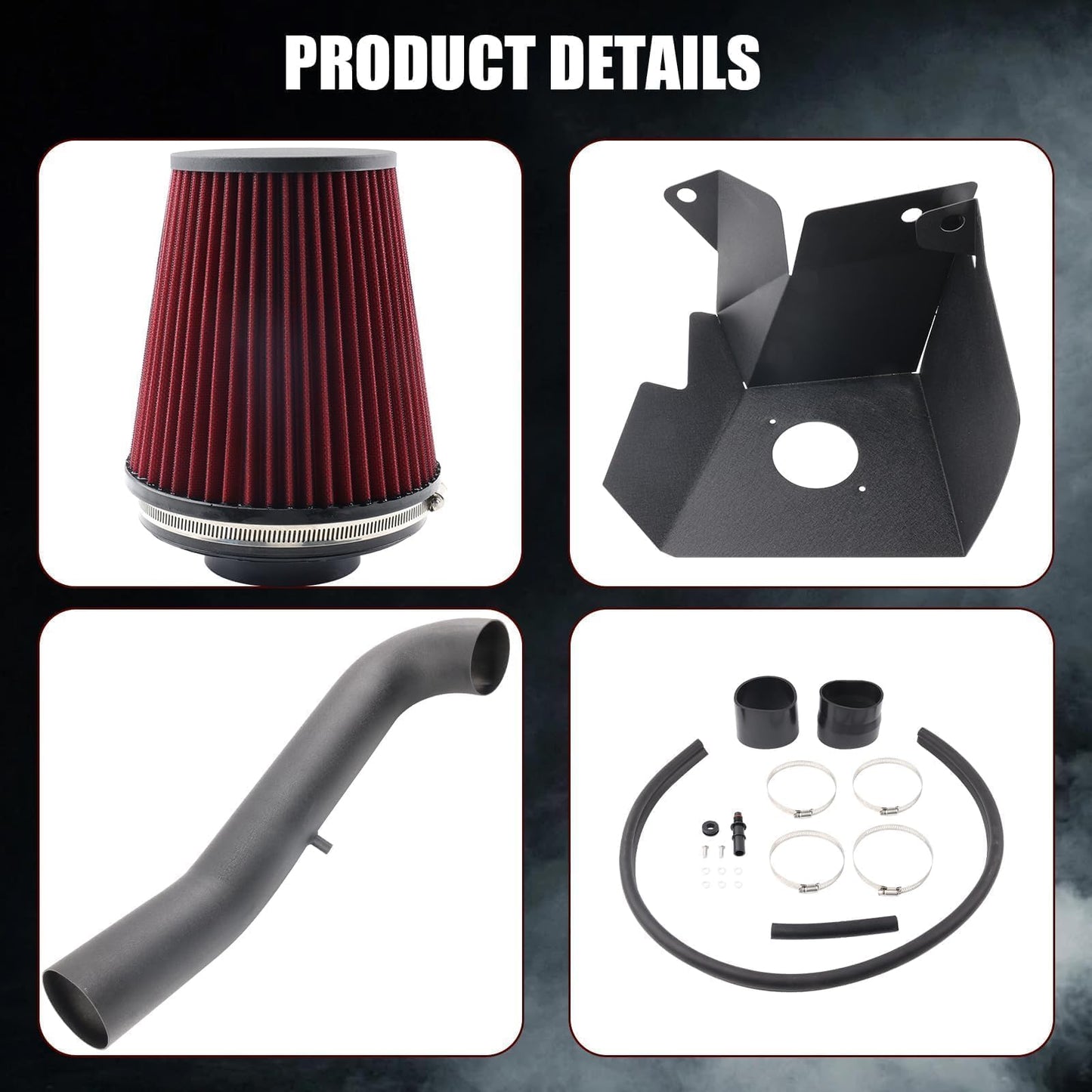 Cold Air Intake Compatible with 2019-2024 Dodge RAM 1500 3.6L V6 GAS Increased Horsepower & Throttle Response, //DOES NOT FIT CLASSIC MODEL// //Fits Manual & Auto Transmission//