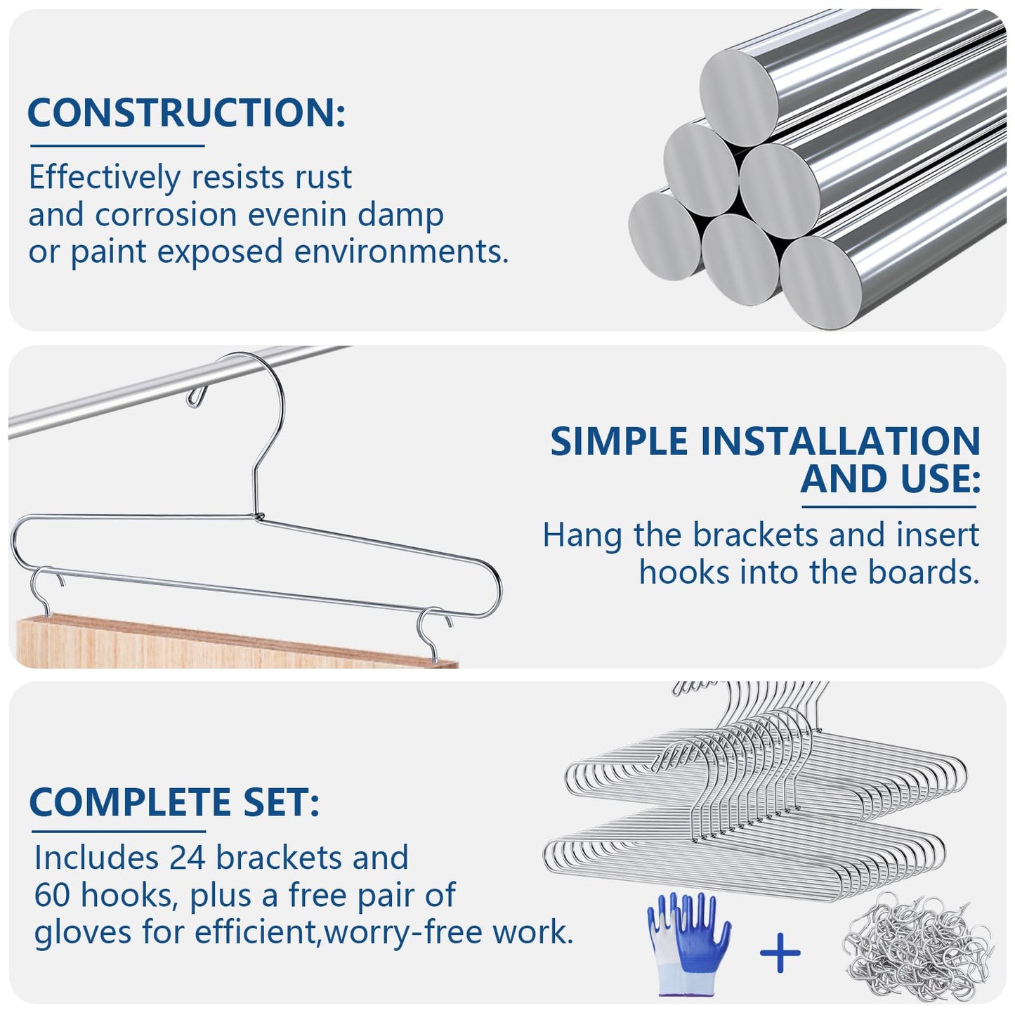 24 Pack Cabinet Door Painting Hanger, 14.57” x 5.24” Door Painting Brackets with 60 Pcs Zinc Plated Metal Screw-in Cup Hooks, Paint Drying Rack for Cabinet Spraying, Art Drying Brackets