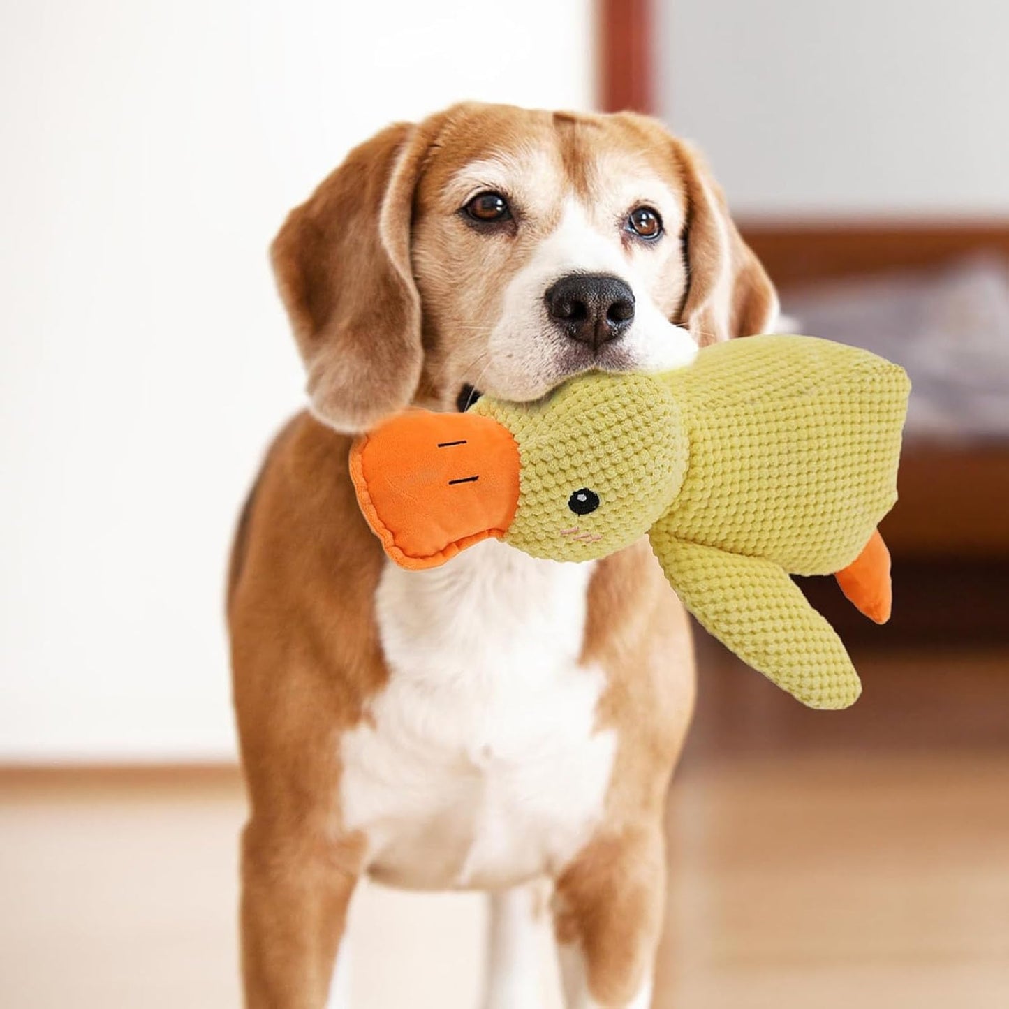 Mellow Dog Calming Duck, 2025 New Yellow Duck Dog Toy, The Mellow Ducks Calming Pillow, Dogs Ducks Toy with Quacking Sound for Indoor Dogs