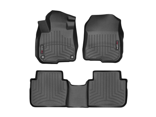 WeatherTech Custom Fit FloorLiners for Honda CR-V, CR-V Hybrid, 1st & 2nd Row (441110-1-2), Black
