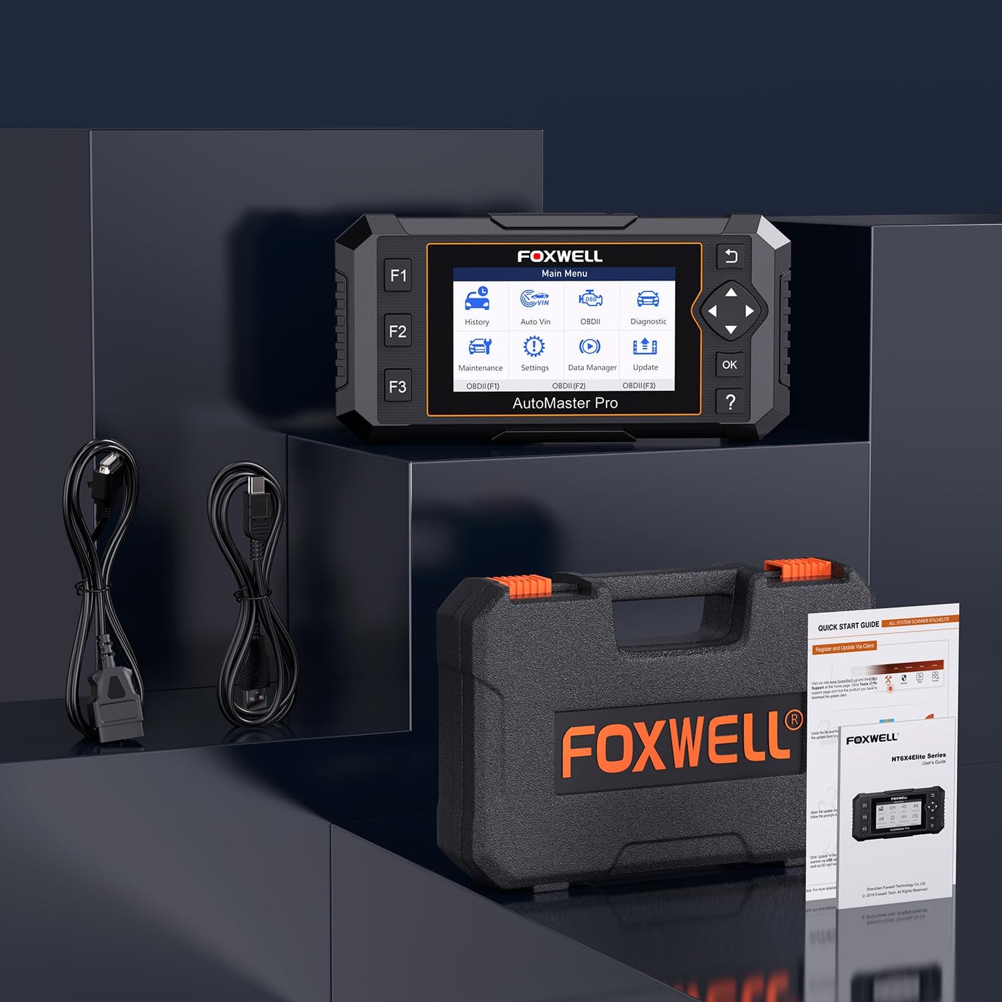 2026 FOXWELL NT614 Elite OBD2 Scanner with 5 Resets ABS Bleeding, SAS Calibration, Oil, EPB, Throttle, Upgrade of NT604 Code Reader Scan Tools, ABS SRS Engine Transmission Battery Test Car Scanner