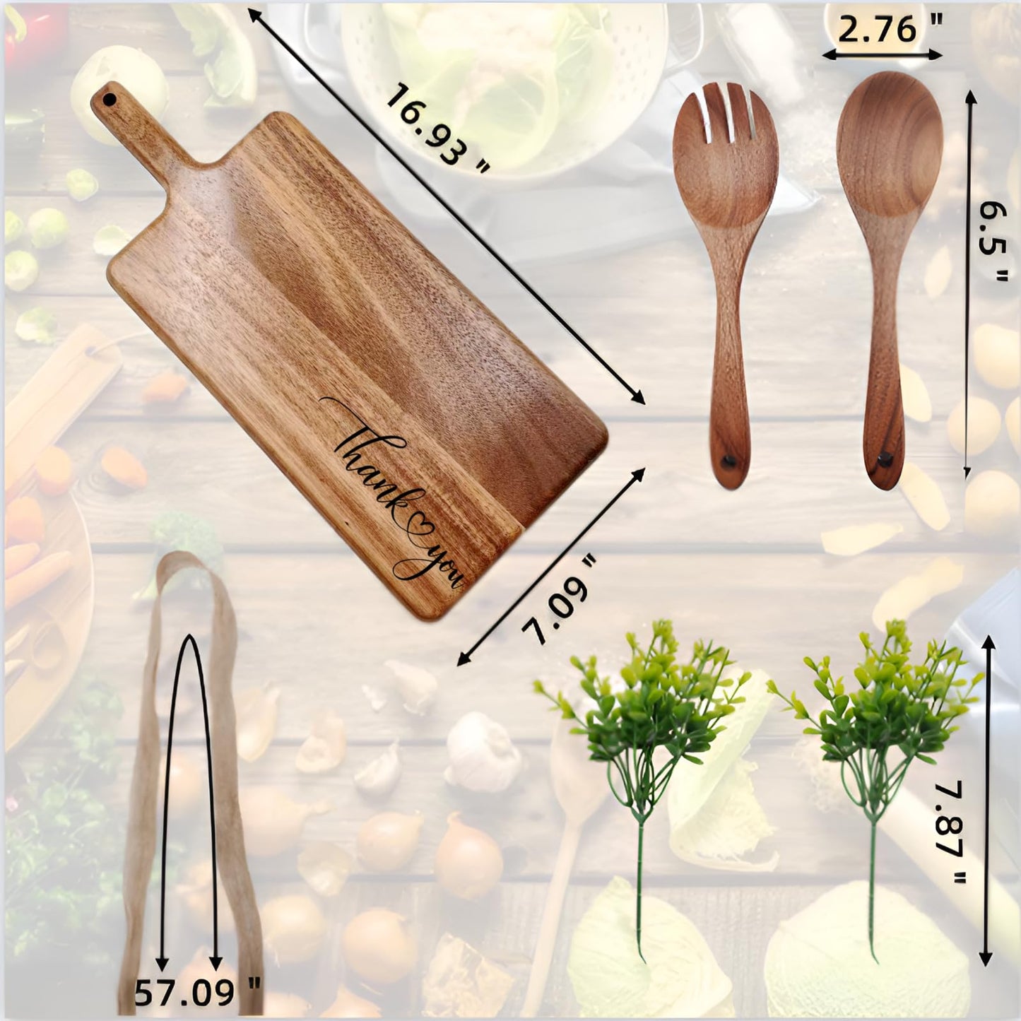 Thank You Gifts for Women, Appreciation Gifts for Women Coworkers Teachers Employees, Wooden Cutting Boards Gift Set, Thank You Ideas Kitchen Utensils Birthday Gifts Mothers Day Gifts for Mom