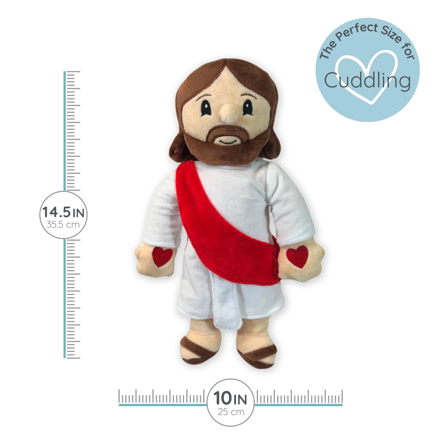 Jesus - Microwavable & Weighted Plush Stuffed Animal - Heated Plushie for Warmth - Cute, Soft, Cozy Toy for Adults & Children (Boys, Girls, & Toddlers) by Warm Pals