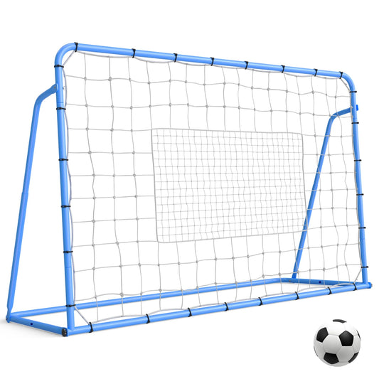 GarveeLife 6X4 Ft Adjustable Soccer Rebounder Net, Heavy Duty Soccer Rebound Net with Iron Frame, Rust Resistant, Football Training Equipment for Backyard/Field, Easy Assembly
