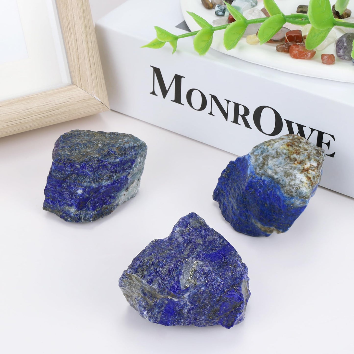 XIANNVXI Lapis Lazuli 1.8-2.2" Large Raw Crystals and Healing Stones Natural Rough Crystal Rocks for Decor Gifts Tumbling Cabbing Polishing Fountain Rocks 1PCS