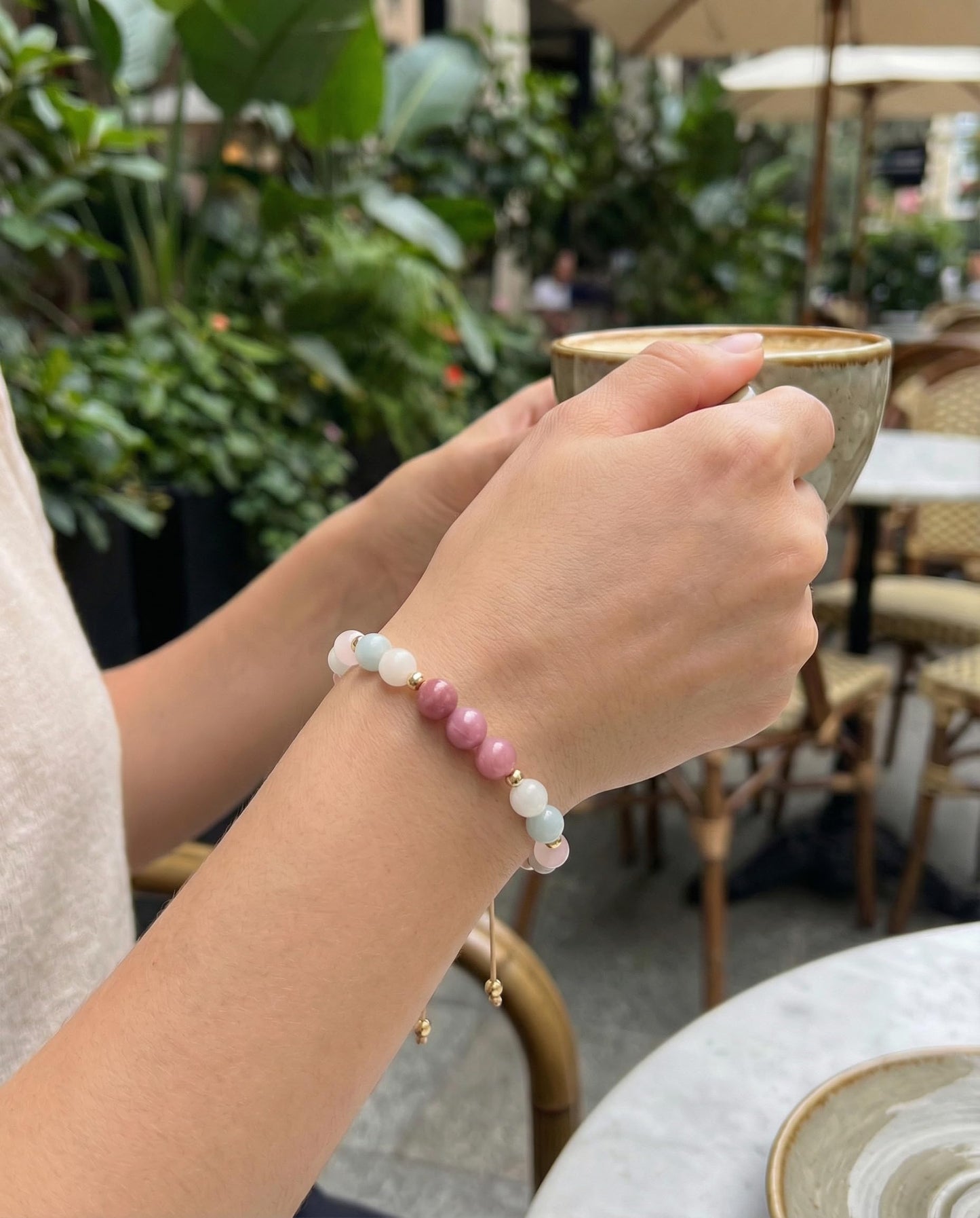 HGDEER Anxiety Relief Items Crystals Beaded Bracelets for Women, Stress Healing Moonstone Rose Quartz Stone Mental Health Gifts Anti Panic Attack Comfort Natural Spiritual Protection Calming