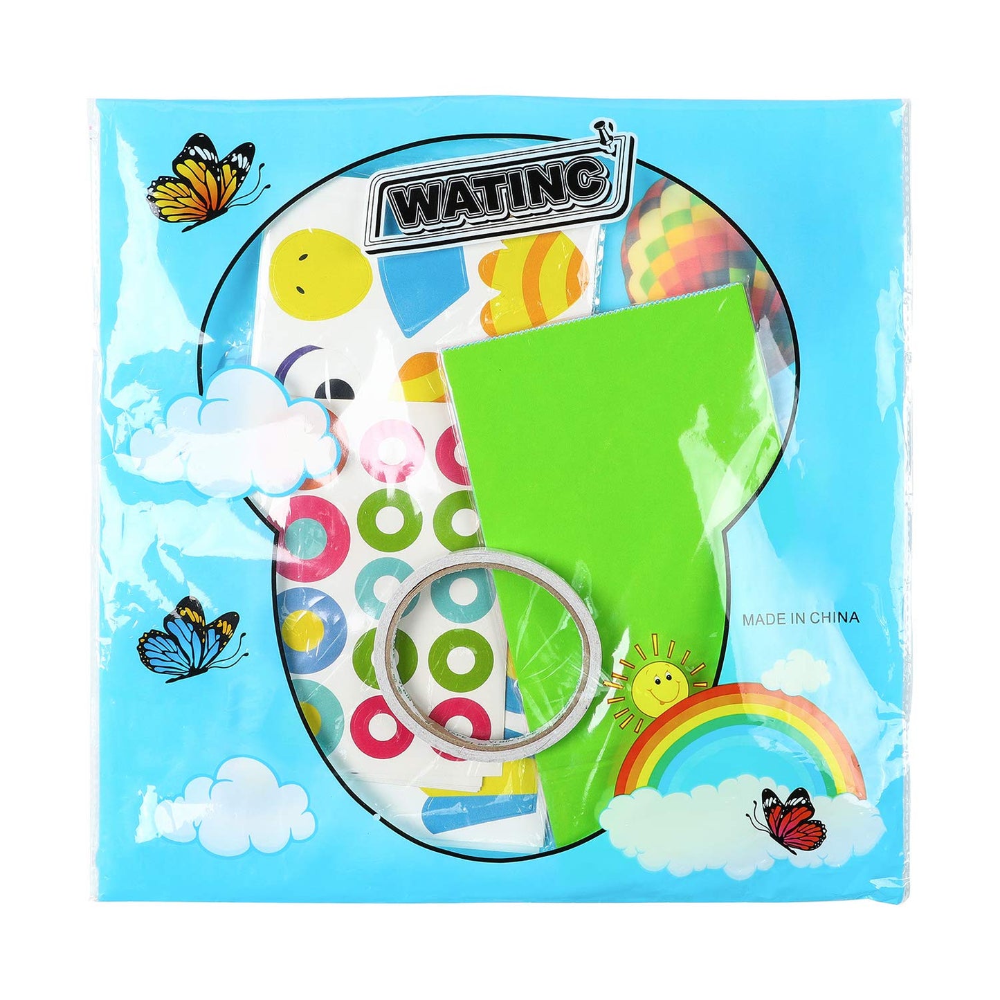 WATINC 9Pack Hand Puppet Art Craft - DIY Making Your Own Paper Sock Puppets Kits Wiggle Googly Eyes, Imaginative Early Learning Classroom Family Storytelling Games Pretend Party Supplies (Animals)