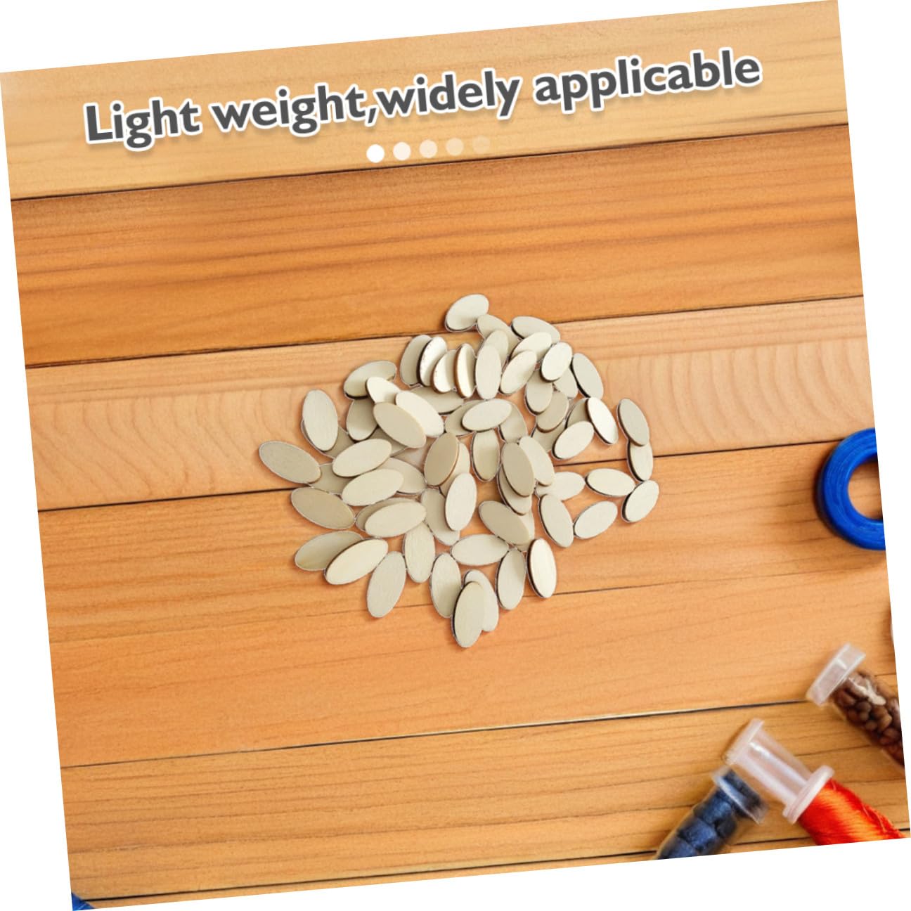 NUOBESTY 200pcs Unfinished Wood Oval Slices Natural Rustic Wooden Cutout Oval Wood Pieces Tag for DIY Craft Wedding Centerpiece Christmas